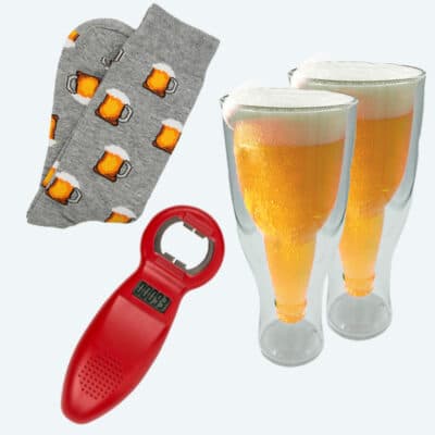 Bier-Socken Gläser Flaschenöffner