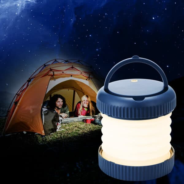 LED-Campinglampe in blau