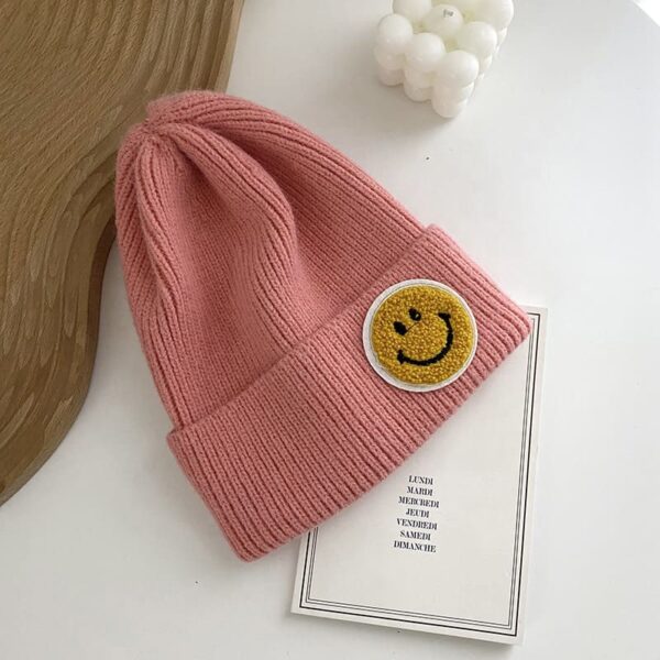 Smiley Mütze in rosa