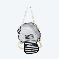 campustuete-strandtasche-schwarz-weiss-gestreift-offen