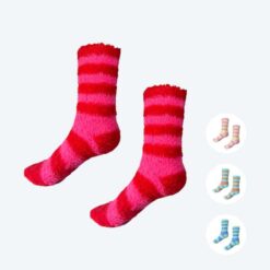 campustuete-plueschsocken-gestreift-start