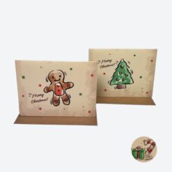 Weihnachtskarten-2er-Set-start-baum-lebkuchenmann-geschenk-zuckerstange-start