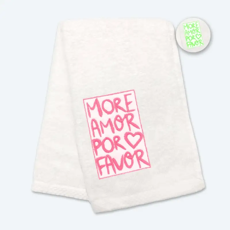 campustuete-gaestehandtuch-more-amor-por-favor-neon-pink-gruen-geschenkidee