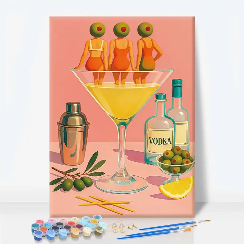 campustuete-malen-nach-zahlen-mit-DIY-rahmen-drinks-malen