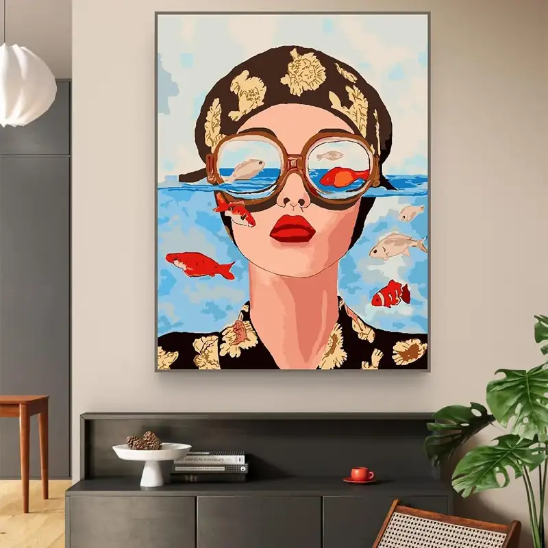 campustuete-malen-nach-zahlen-mit-DIY-rahmen-fisch-wohnzimmer