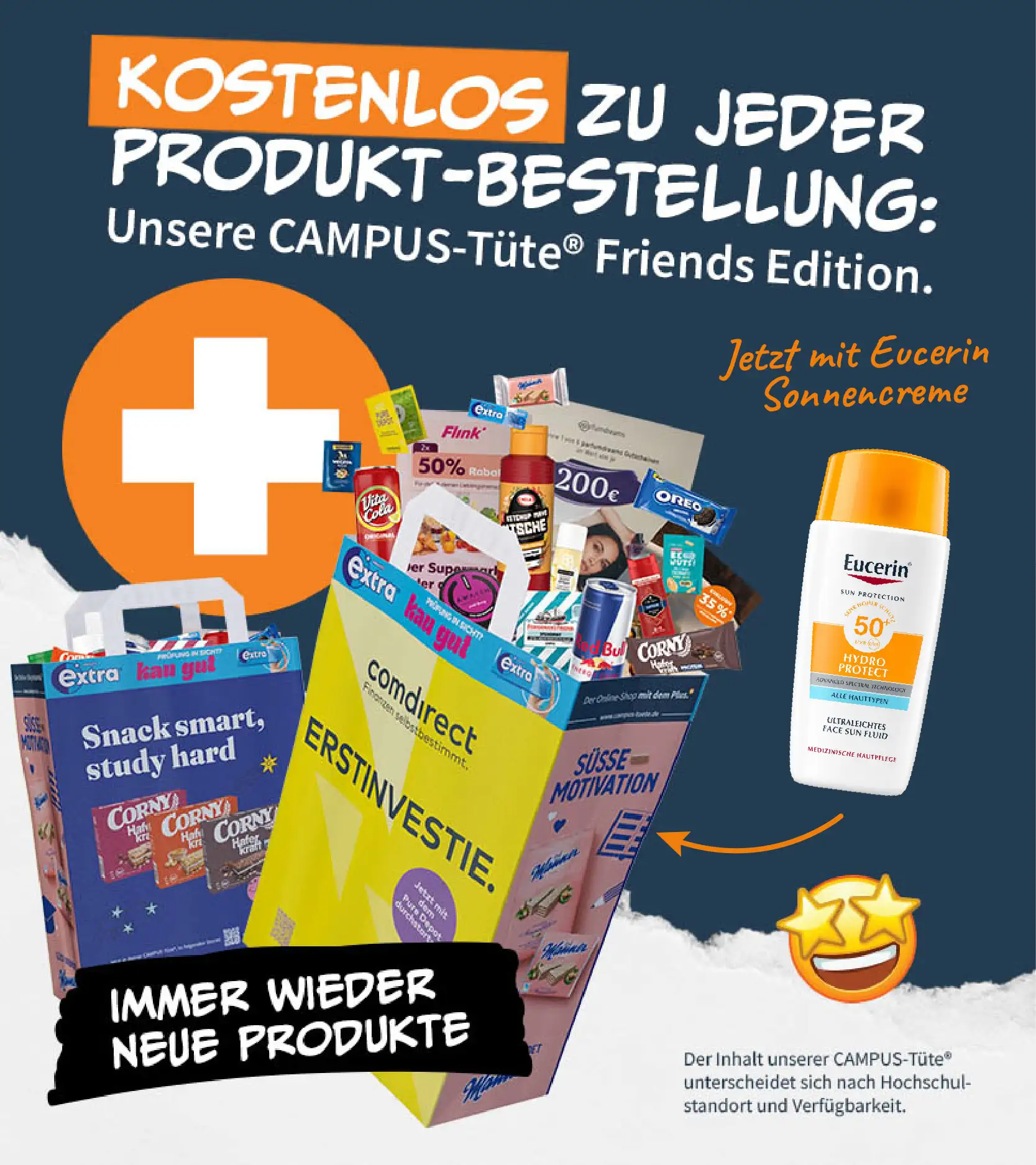 Kostenlos zu jeder Produkt-Bestellung: Eucerin Sonnencreme